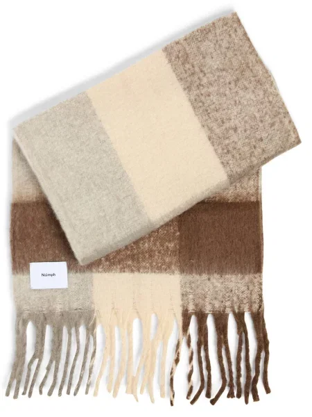 Nümph Szalik NUDenja Kobiety brązowy|wielokolorowy|beżowy w kratkę ONE SIZE beżowa