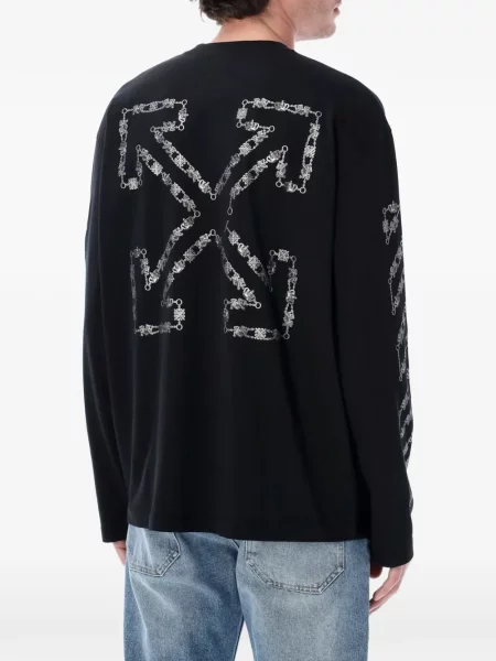 Lung tricou Off-white alb