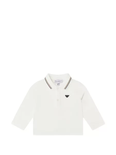 Koszulka polo dziecięca Emporio Armani biała