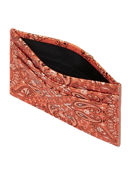 Portfel Philipp Plein skórzany z wzorem paisley pomarańczowy