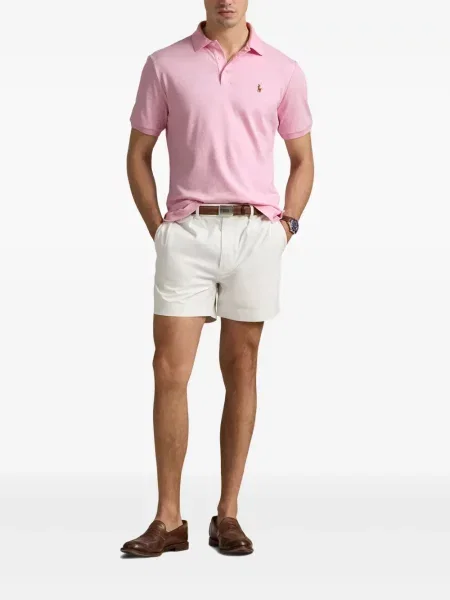 Pletene sportske kratke hlače Polo Ralph Lauren s printom bijela