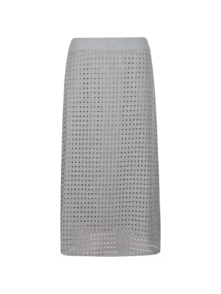 Fustă midi Peserico în linie A gri