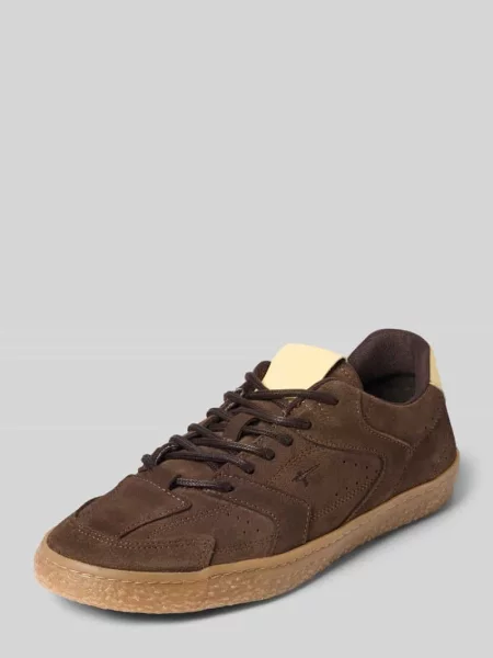 Sneakersy z naturalnej skóry z wyhaftowanym logo Tamaris