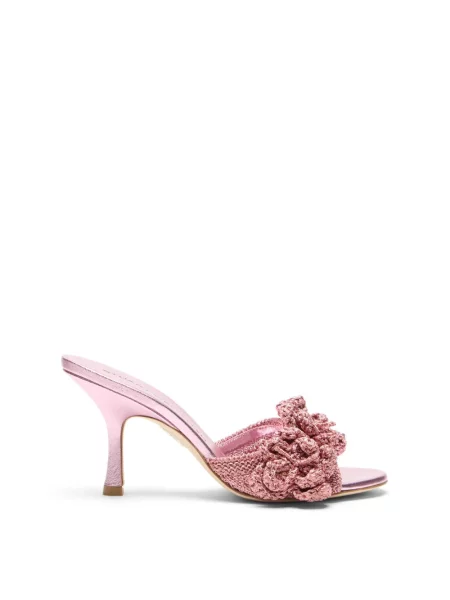 Klapki Stuart Weitzman skórzane różowe