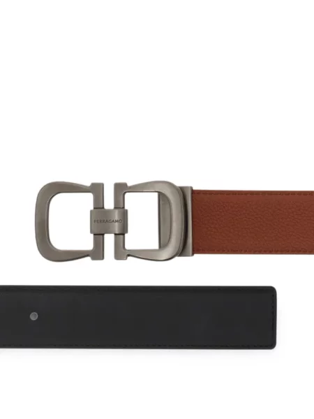 Cu centură reversibil curea Ferragamo maro