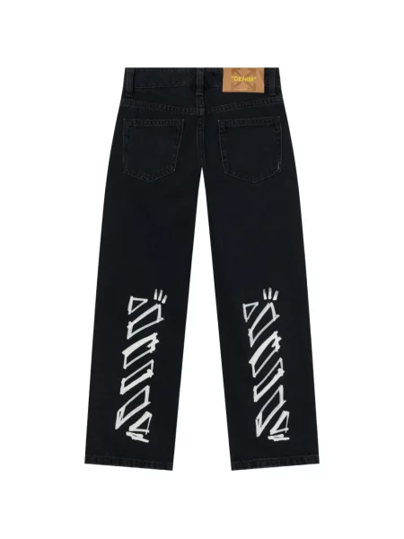 Jeansy straight leg dziecięce Off-white białe