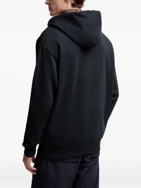 Majica s kapuljačom Moncler Grenoble s vezom plava