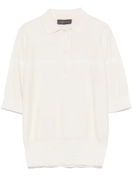 Polo Lorena Antoniazzi tricotate alb