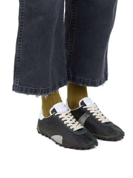 Sneakerși Maison Margiela din piele verde