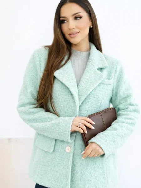 Gulerat geacă Kesi Włoski de lână albastru