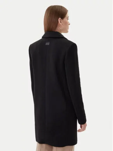 Vlněný kabát Armani Exchange černý