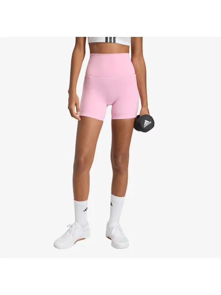 Legíny adidas W 3 Stripes Studio All Me Booty Short Leggings True XS pink