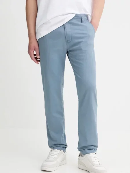 Панталон с лен Levi's XX CHINO STD II мъжки с кройка тип чино синьо