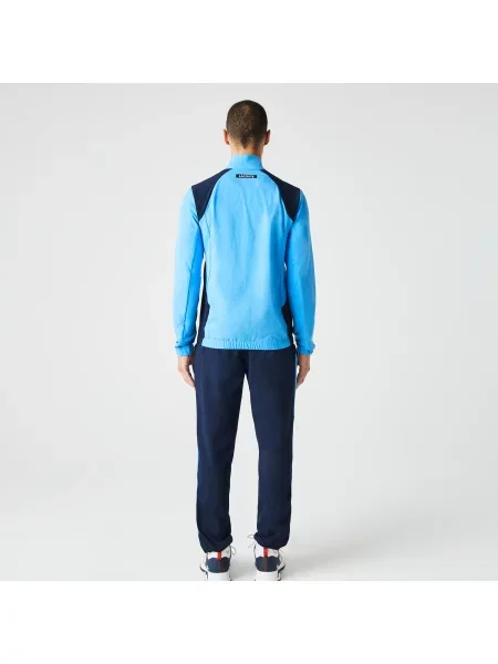 Lacoste Sport Komplet Dresowy Regular Fit Ze Stójką I Blokami Kolorów W Kolorze Niebieskim niebieski