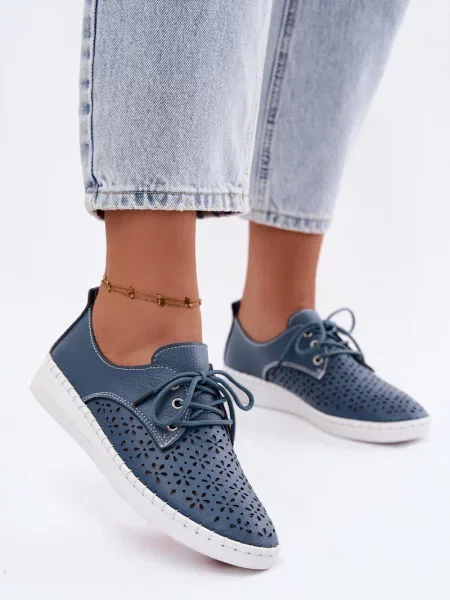Mocasini Boto din piele albastru
