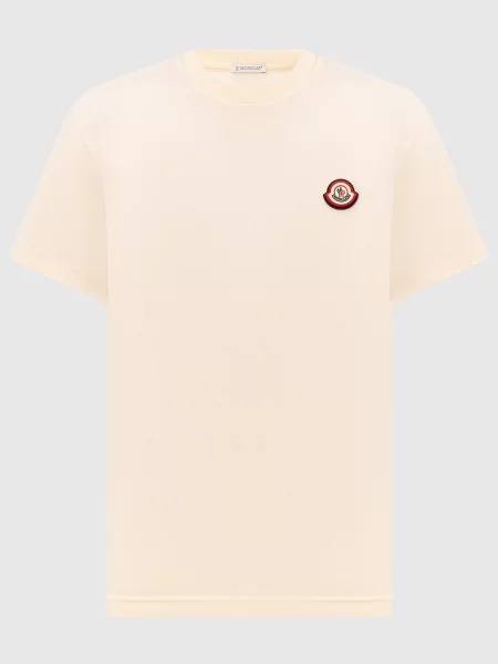 Футболка з нашивкою логотипа Moncler жовта