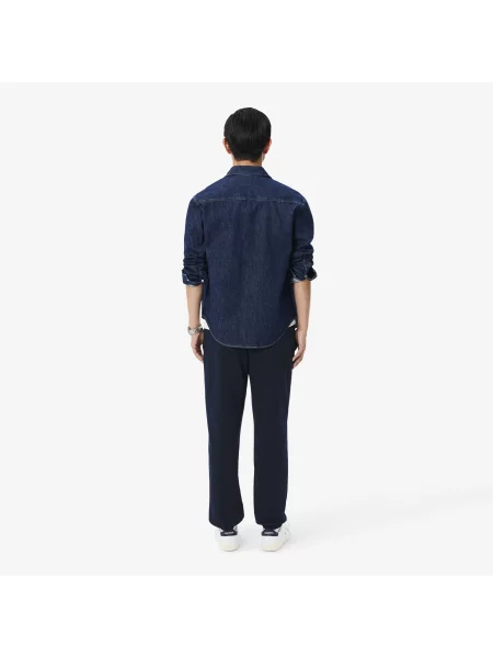 Lacoste Regularne Spodnie Dresowe Z Polaru granatowe
