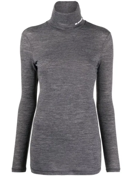 Top Jil Sander lung gri