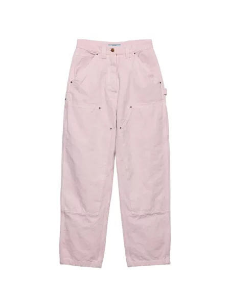 Pantaloni Prada cu autograf roz