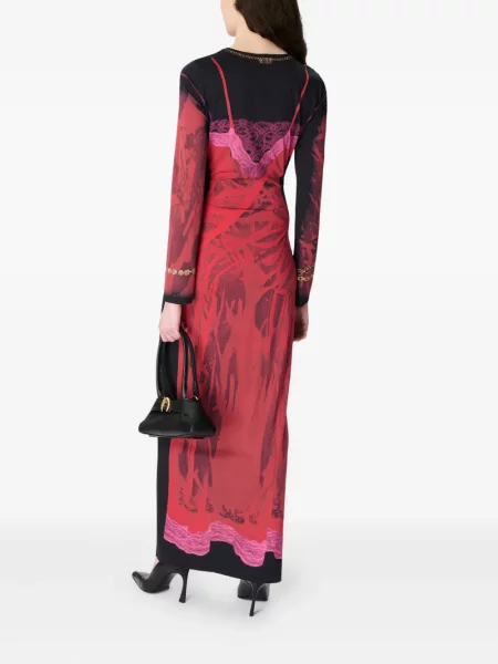 Rochie Marine Serre cu imagine din jerseu de costum roșu