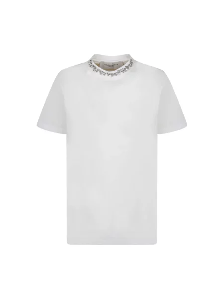 Koszulka Golden Goose z kryształkami biała