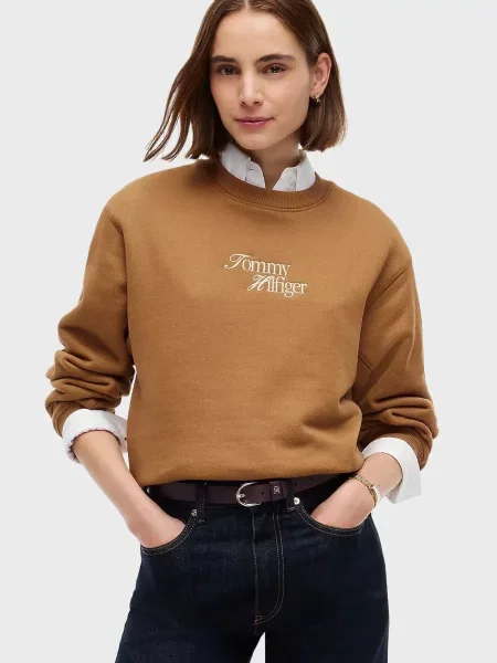 Світшот Tommy Hilfiger коричневий