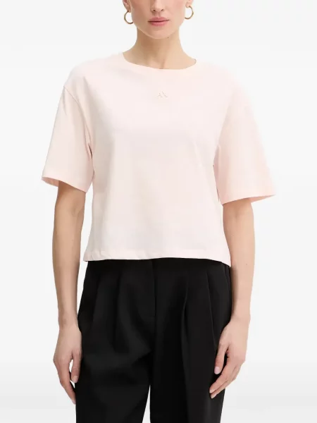 Tricou Armani Exchange cu broderie roz
