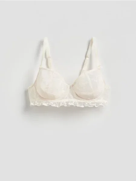 Reserved М’який бюстгальтер з кісточками кремовий 