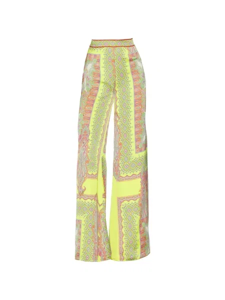 Pantaloni palazzo Alexis galben