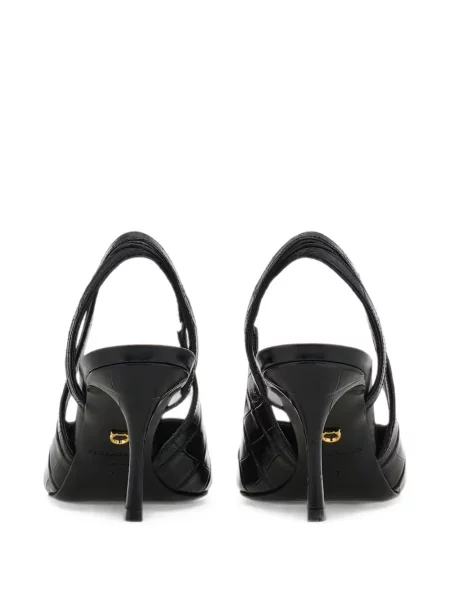 Pantofi cu toc Ferragamo slingback negru