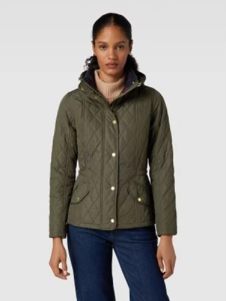 Kurtka pikowana z odpinanym kapturem model ‘MILLFIRE’ Barbour oliwkowa