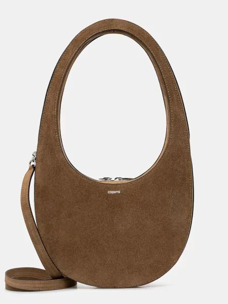 Coperni geantă de mână din piele întoarsă Swipe maro