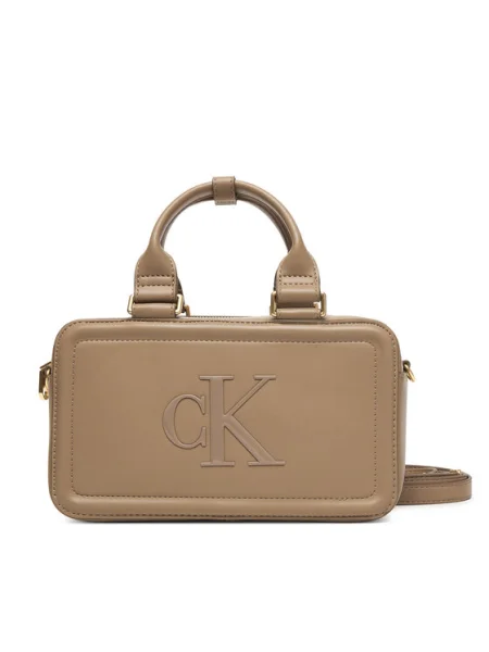 Calvin Klein Дамска чанта Bold Ck Elongated Mini Tote бежов