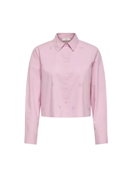 Koszula Jacqueline De Yong z długim rękawem różowa