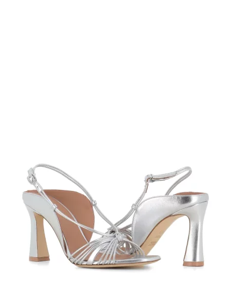 Sandale Malone Souliers din piele argintiu