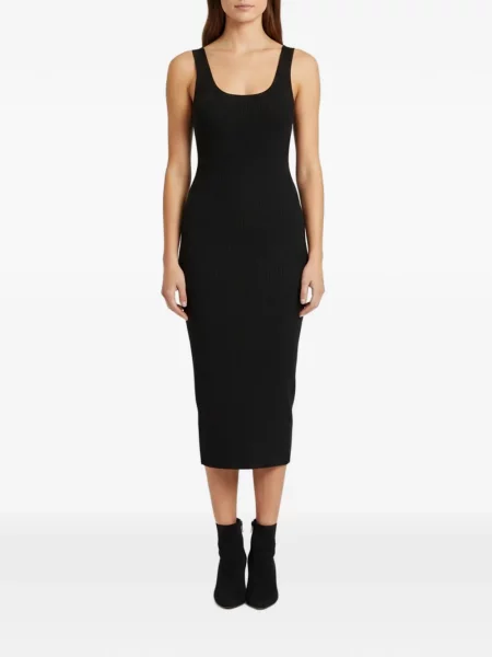 Rochie Michael Michael Kors tricotate cu tepi maro