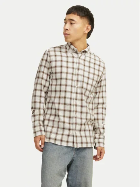 Jack&Jones Košile Blubrook Béžová Comfort Fit bílá
