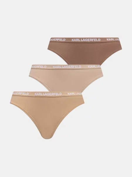 Karl Lagerfeld tanga s bavlnou béžové