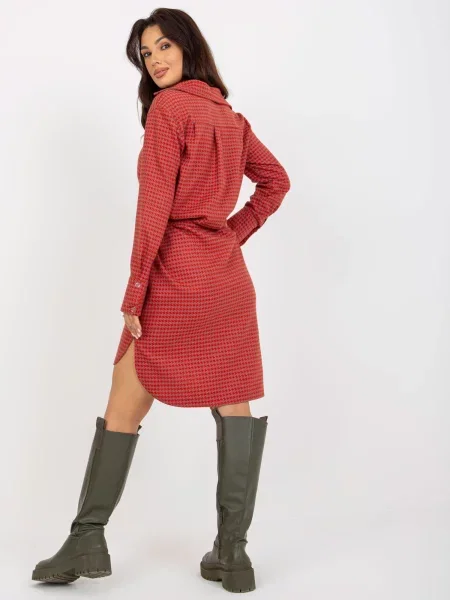 Rochie tip cămașă Fashionhunters de costum portocaliu