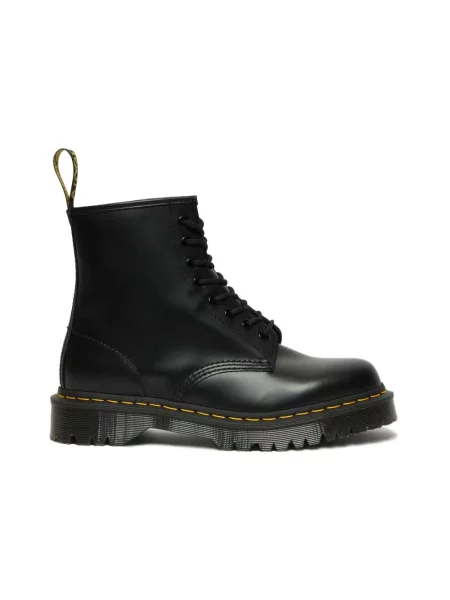 Botki Dr. Martens skórzane na platformie czarne