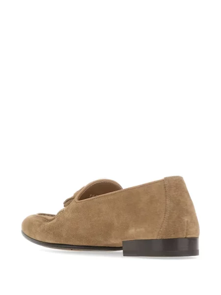 Pantofi loafer Doucal's din piele de căprioară maro