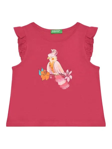 United Colors Of Benetton Футболка Regular Fit рожевий