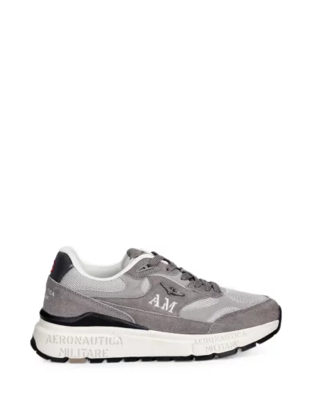 Sneakerși Aeronautica Militare cu autograf gri