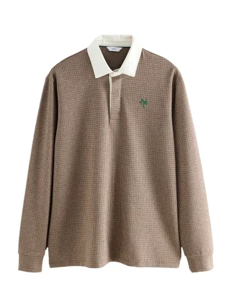 Next Majica rjava / zelena / črna bela