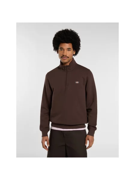 Mikina na zips Dickies hnedá