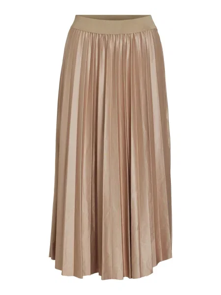 VILA Fustă Nitban cămilă maro