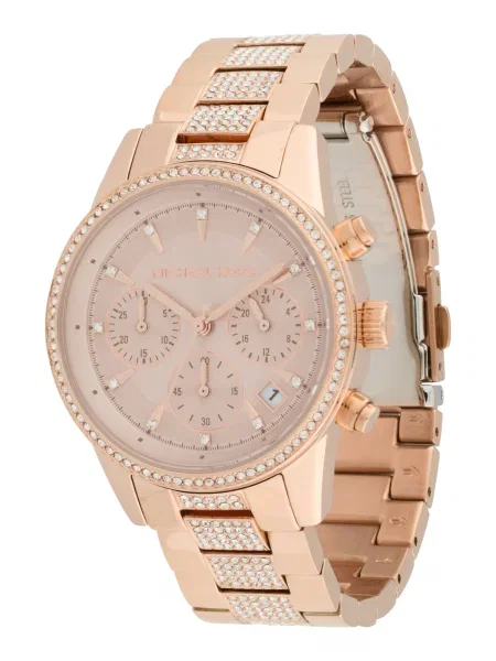 MICHAEL Michael Kors Ceas analogic RITZ auriu / transparent roz