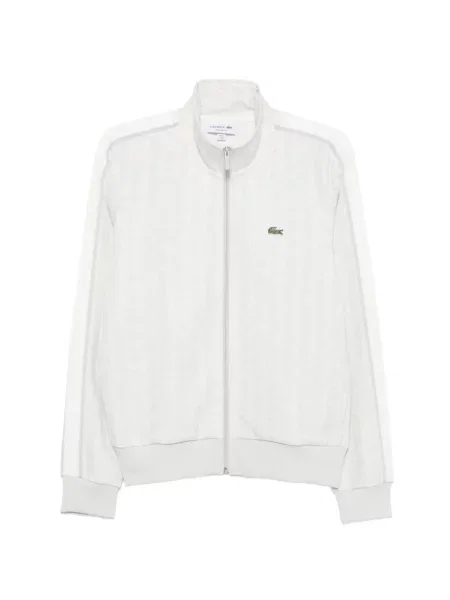 Hanorac cu fermoar Lacoste alb