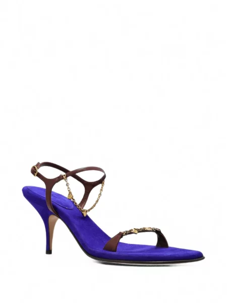 Colier Chloé din piele albastru
