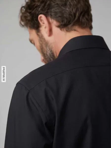 Koszula biznesowa o kroju comfort fit z czystej bawełny Olymp Luxor czarna
